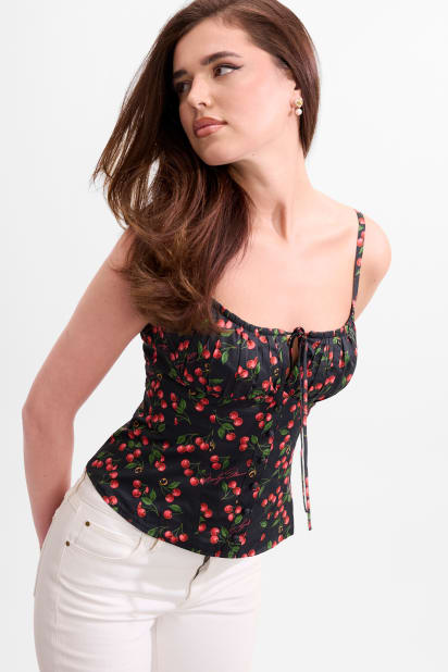 トップス elfelfelfarchive BUSTIER PRINTED TOP GUESS® Printed corset top