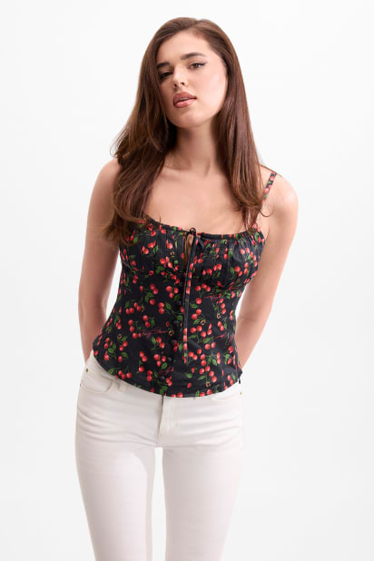 トップス sculpter Team Mary Corset Top M size Amazon.com: YADMISU Women's Lace Up Cami Corset Tops Cold Shoulder