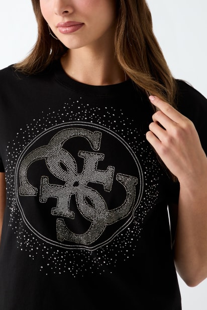GUESS® Rhinestones logo t-shirt
