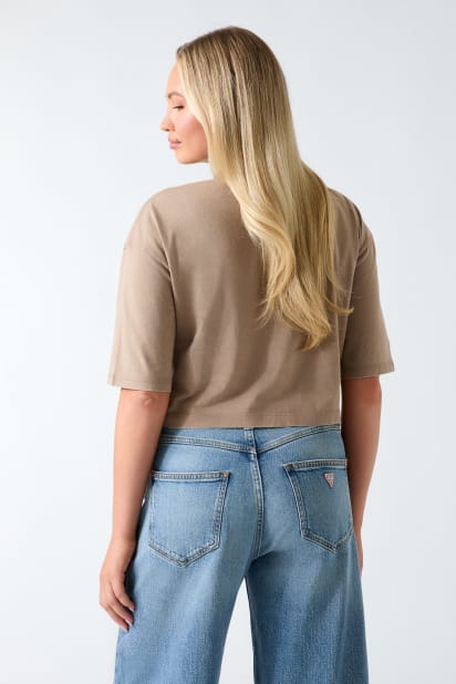 GUESS® Cropped printed t-shirt