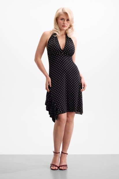 GUESS Printed halter-neck mini dress