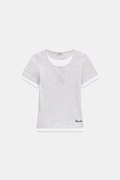 GUESS® Double rib-knit top