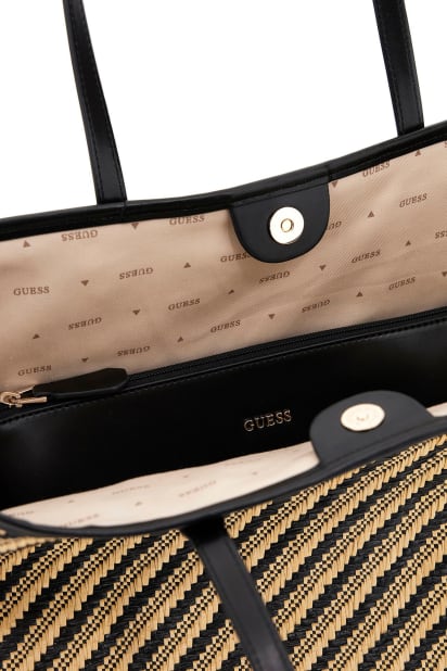 GUESS® Vikky Woven Straw Tote Set