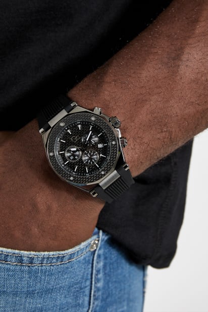 ゲス ジーシーウォッチズ スポーツクラスXL-Sグラム 腕時計 クロノグラフ 黒 GUESS® Gc Two-Tone Chronograph Watch