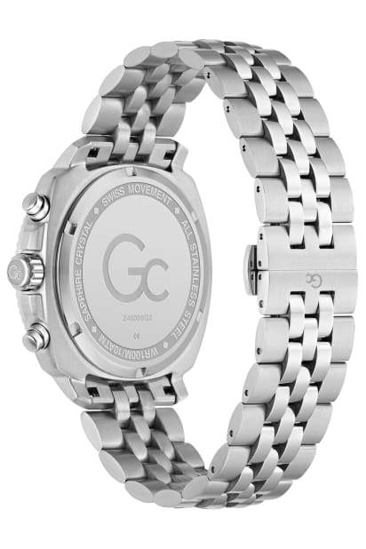 GUESS® Gc Silver-Tone Chronograph Watch