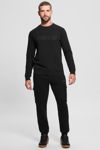【EVERYONE】■EV24-CS26 スウェット(黒M)■ GUESS® Eco Aldwin Crewneck Sweatshirt