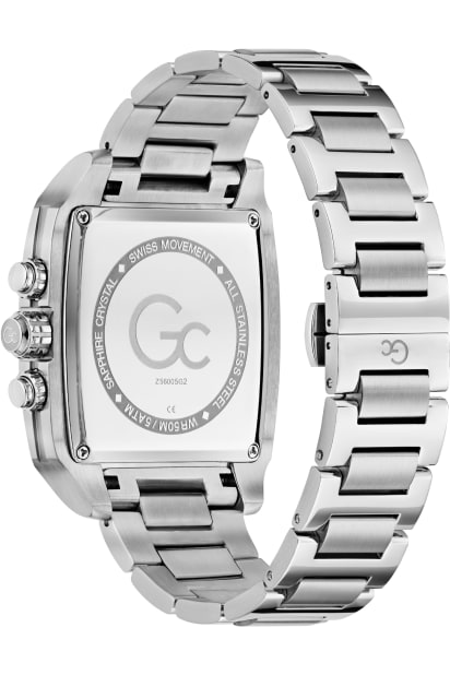 GUESS® Silver-Tone Square Multifunction Watch