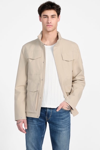 ウォーキング・ランニングウェア GOLDWIN Woven Utility Jacket GA10322P /M GUESS® Dunwich Woven Hooded Utility Jacket