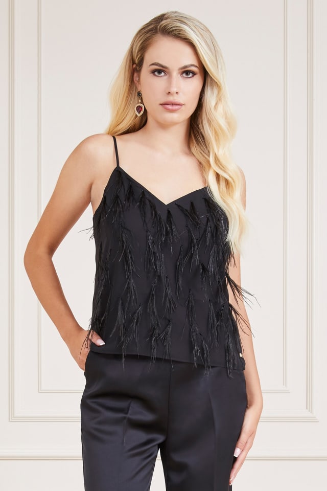 Marciano feathers top