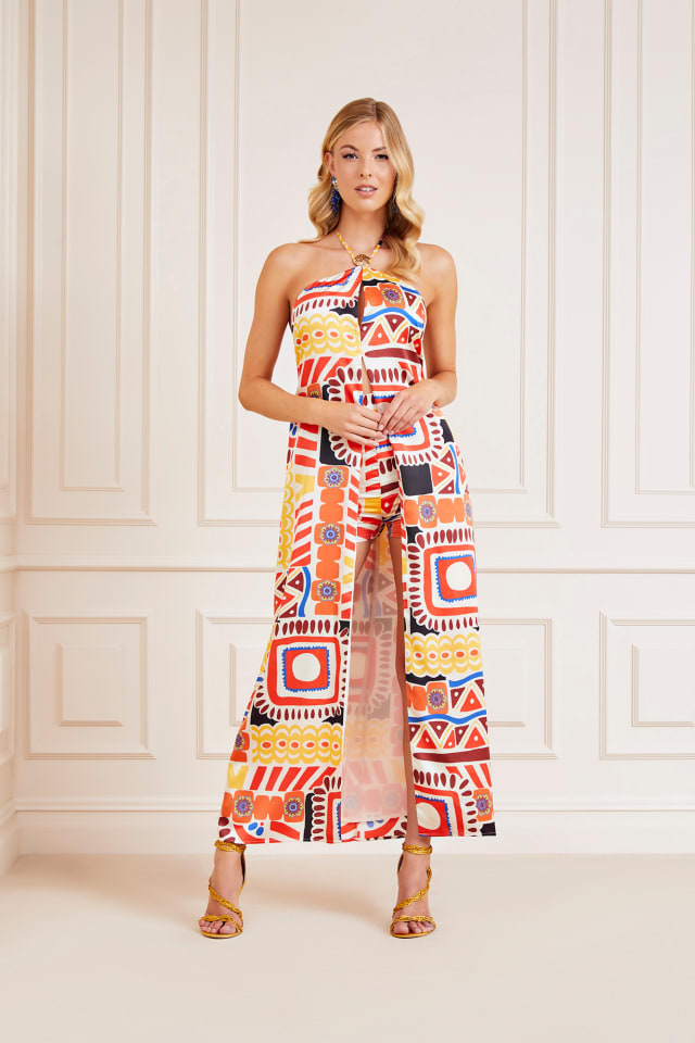 Top com estampado geom&eacute;trico total Marciano