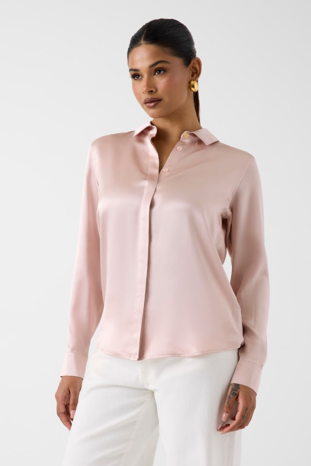 Camisa clásica de seda Marciano