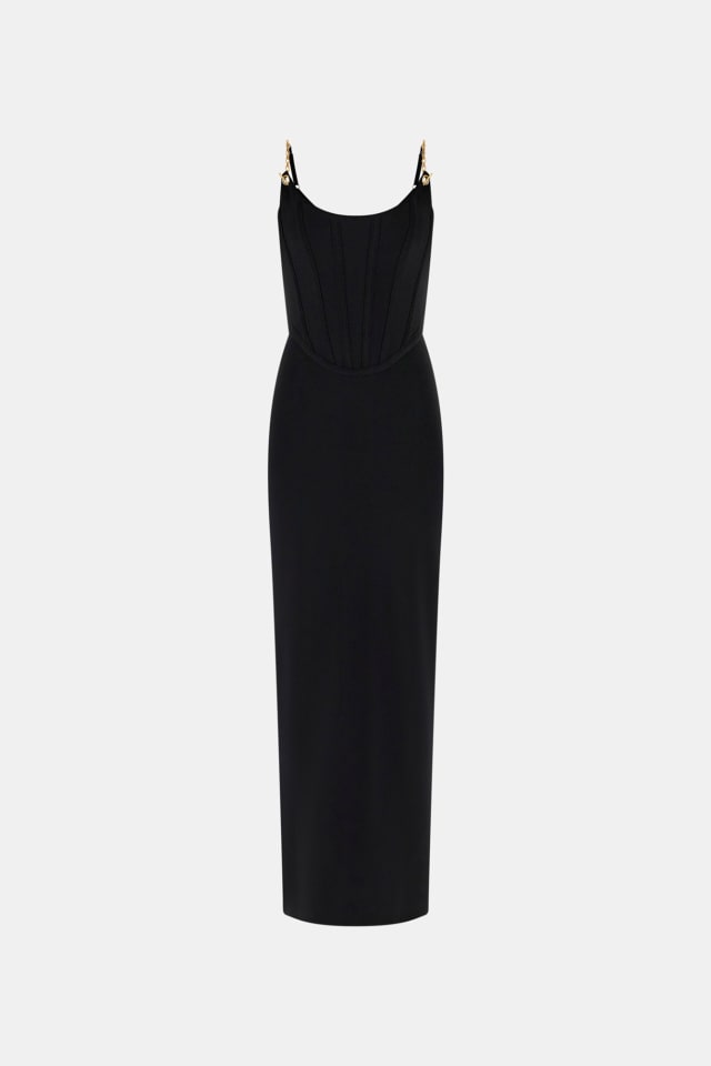 Marciano bodycon longo vestido