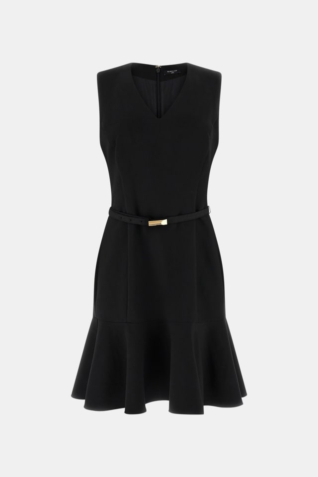 Vestido midi de sarja Marciano