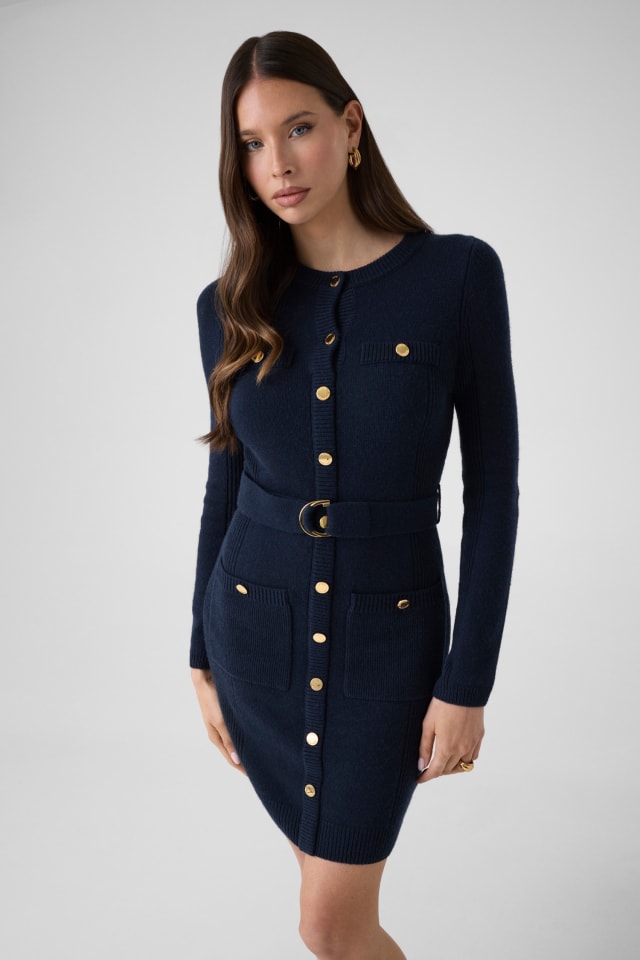 Vestido mini em mistura de caxemira Marciano