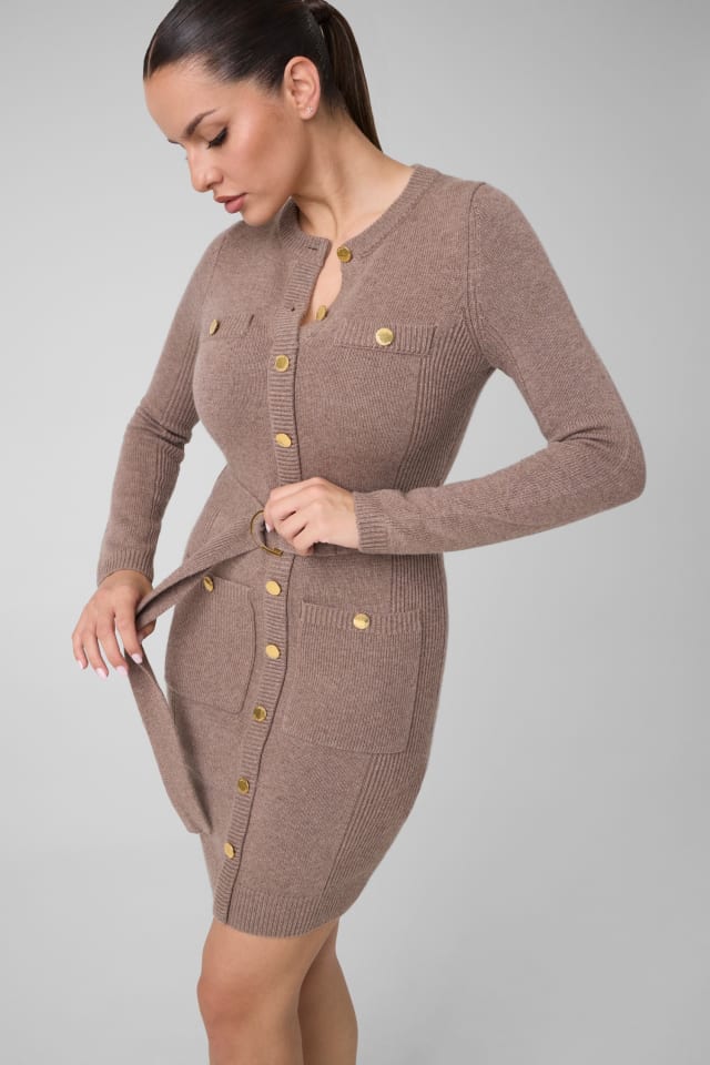 Vestido mini em mistura de caxemira Marciano