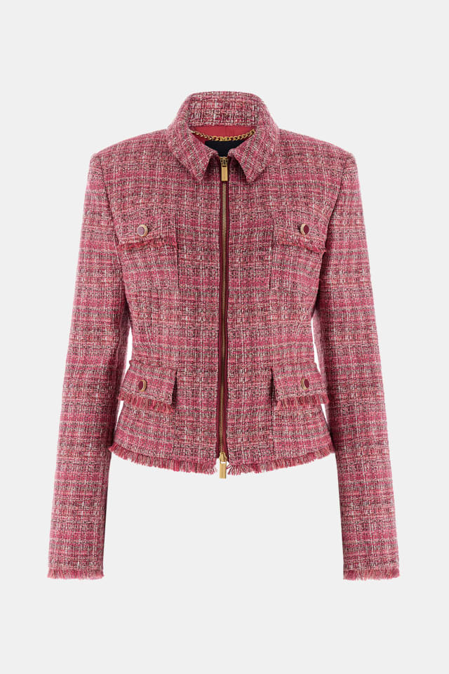 Casaco de tweed com fecho de correr Marciano