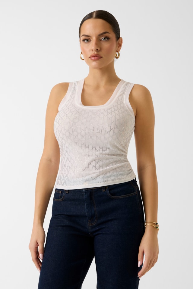 Marciano logo tank top