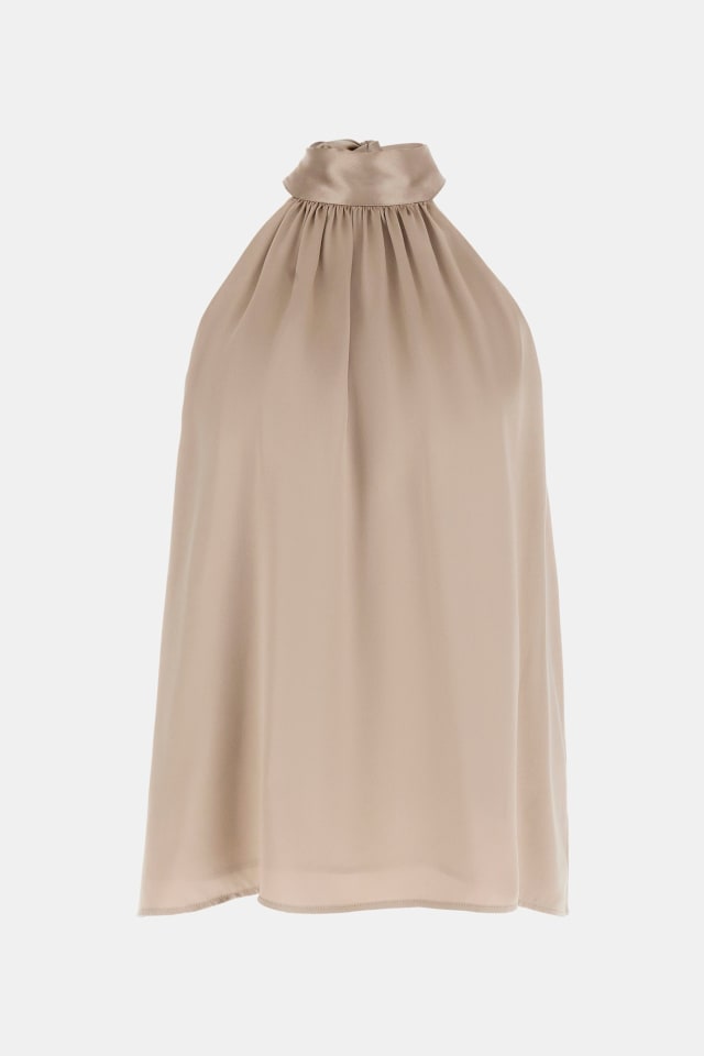 Top de seda con escote halter Marciano