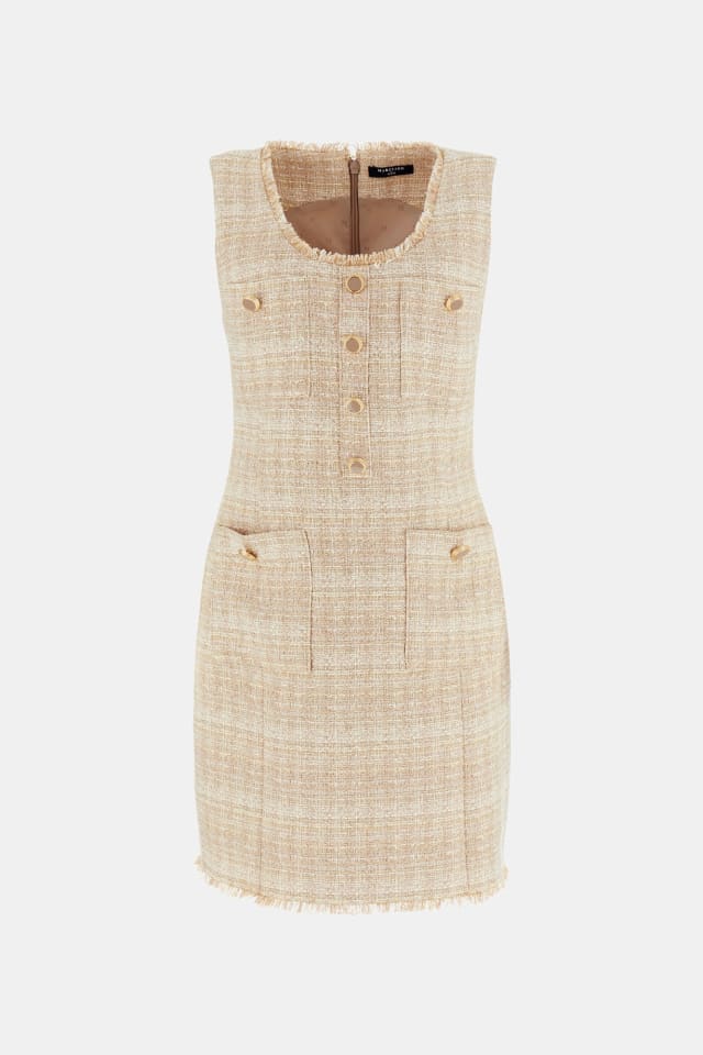 Vestido mini cintado de tweed Marciano
