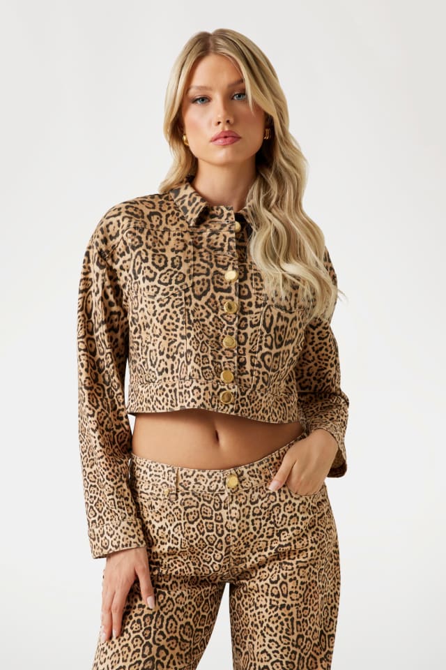 Marciano leopard denim jacket
