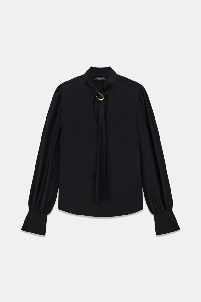 Blusa con detalle de foulard Marciano