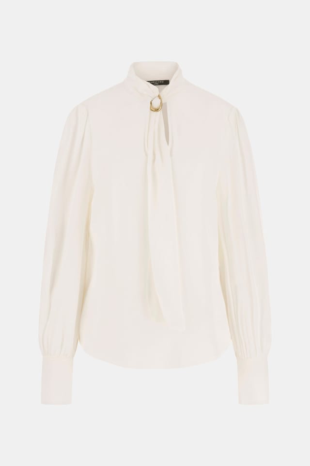 Blusa con detalle de foulard Marciano