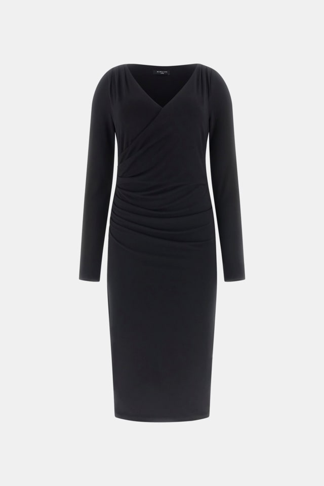 Marciano midi drapeado dress