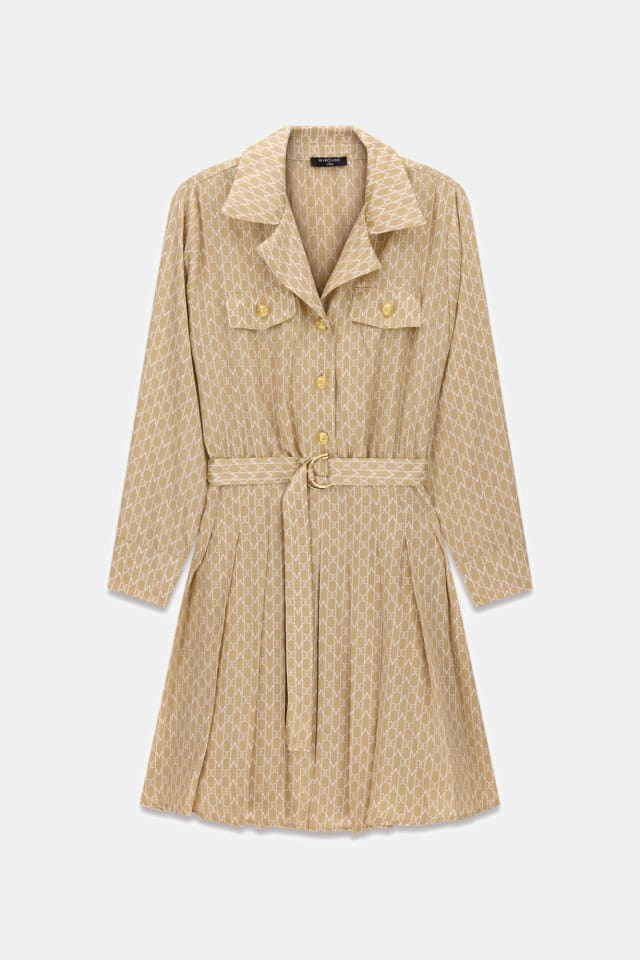 Vestido mini plisado Marciano
