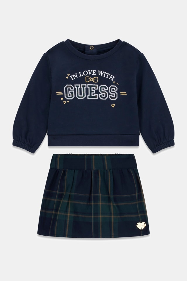 Conjunto de sudadera y falda French Terry