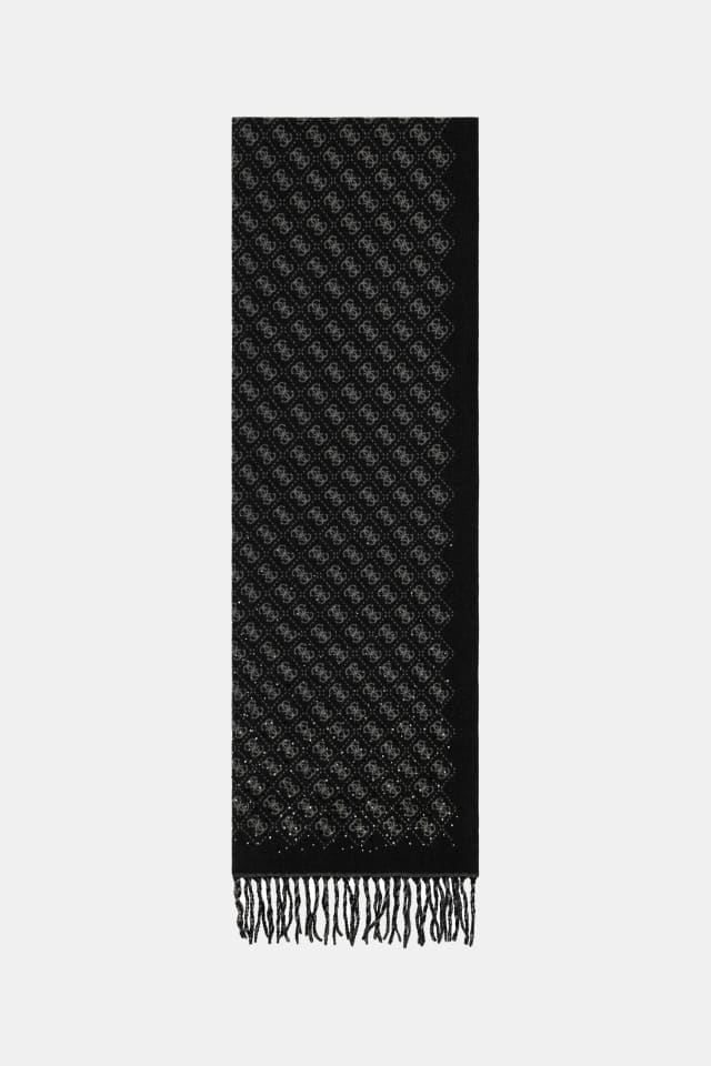 Lenço jacquard com joias