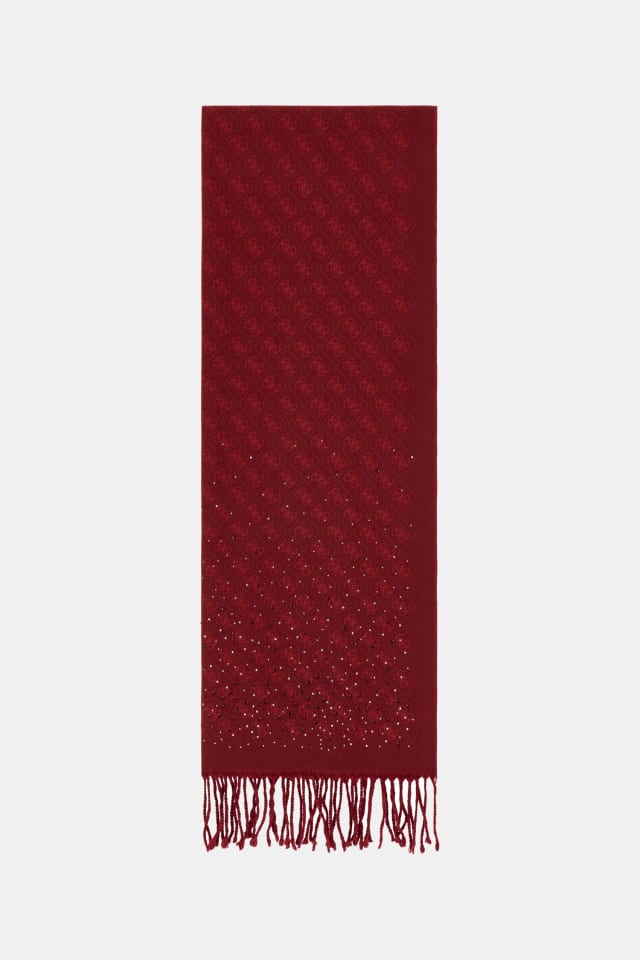 Lenço jacquard com joias