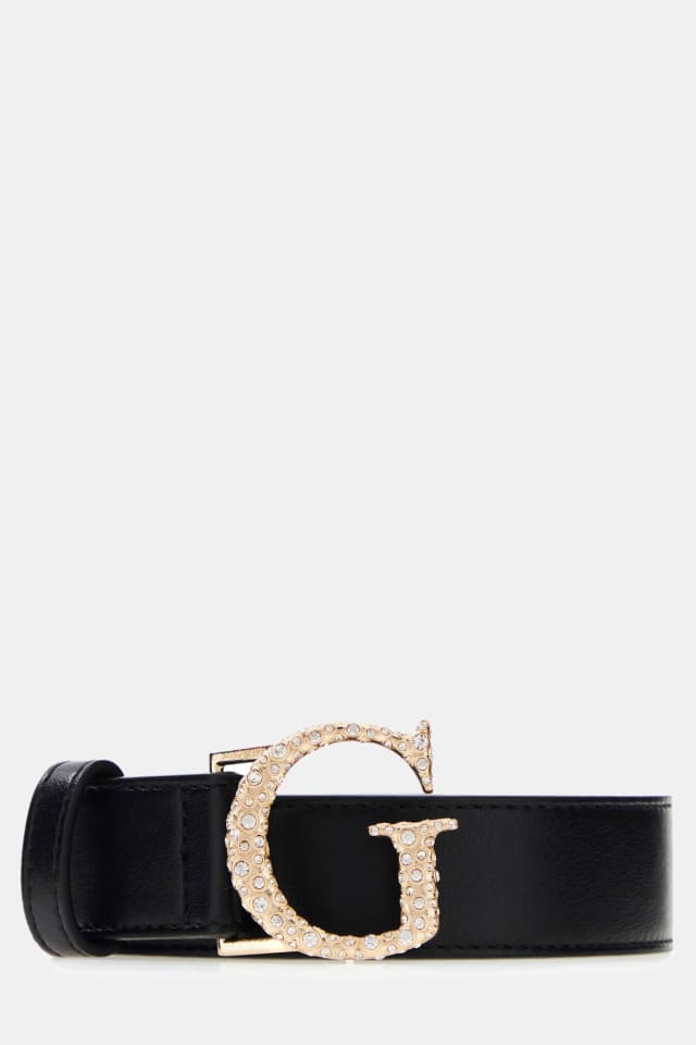 Cinto com logo de strass