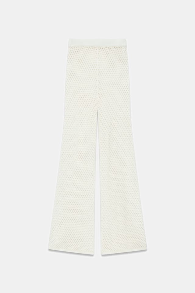 Pantalones de punto calados
