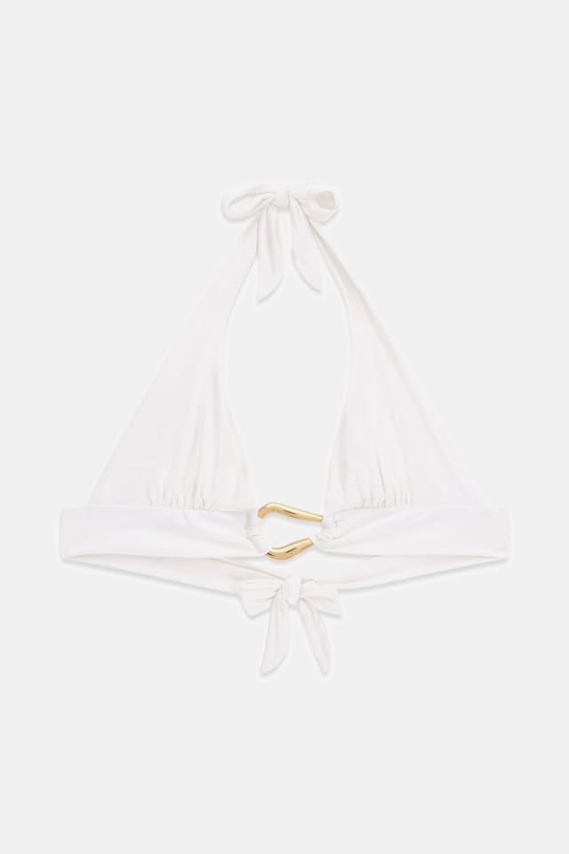 Top de bikini triangular de cuerdas