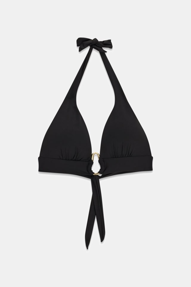 Top de bikini triangular de cuerdas