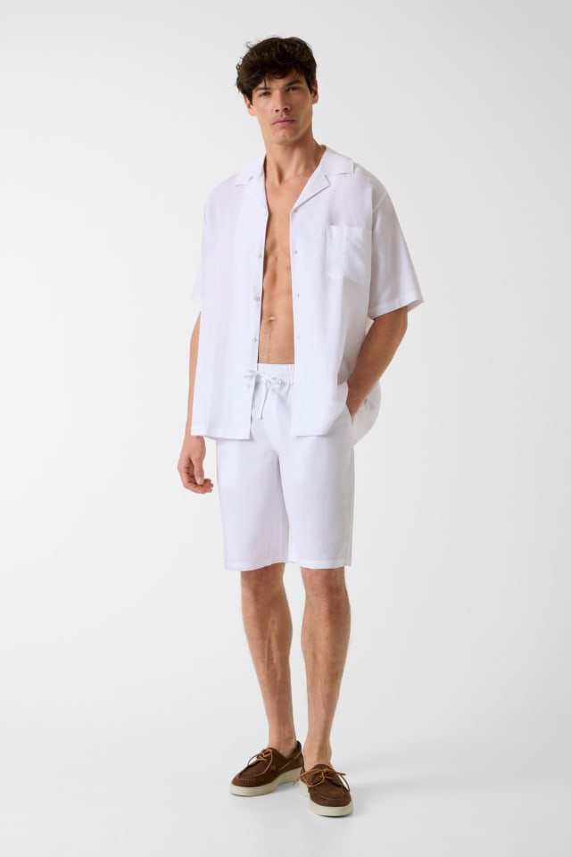 Leinenmischung Shorts