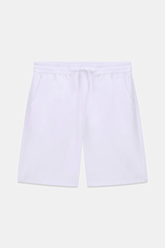 Shorts de mistura de linho