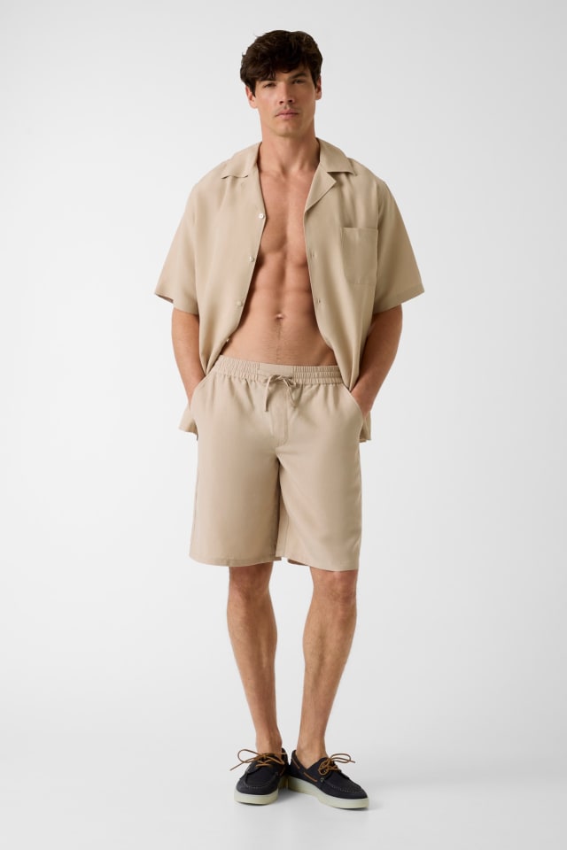 Leinenmischung Shorts