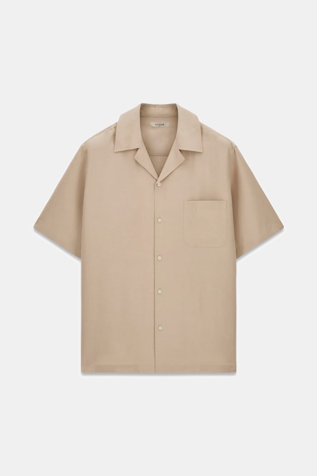 Camisa de mistura de linho