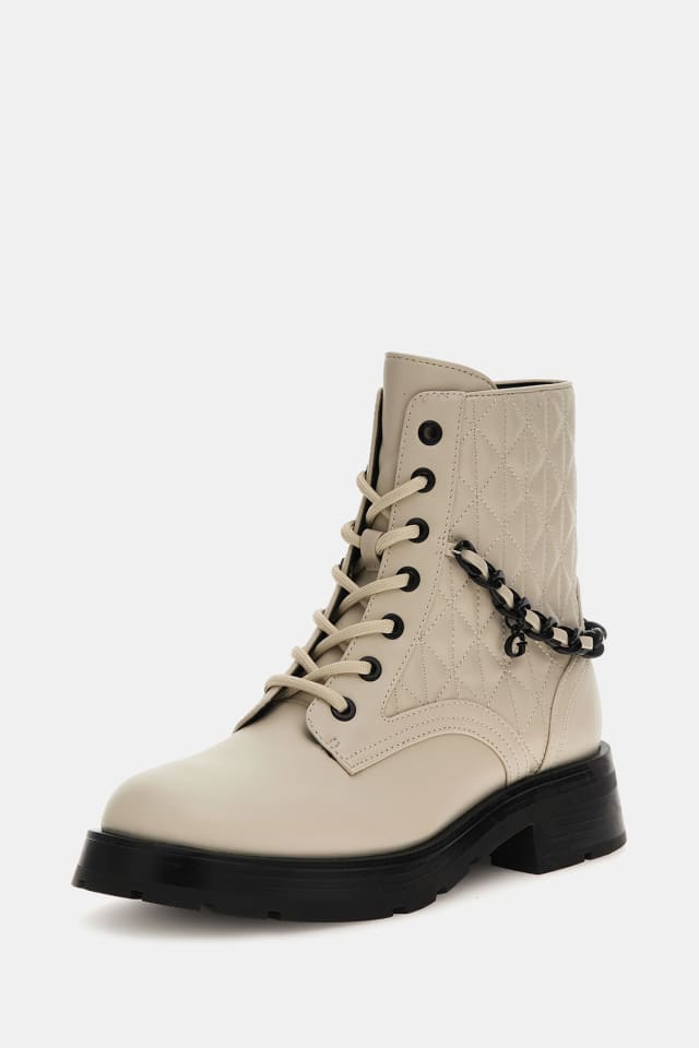 Xenia charm chain combat boots