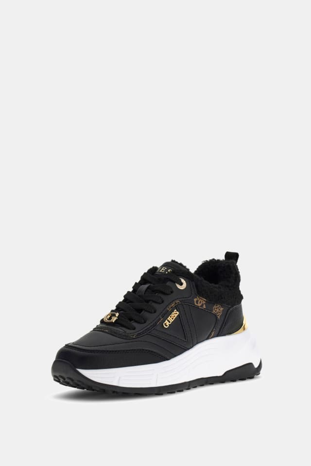 Facter faux leather running shoes