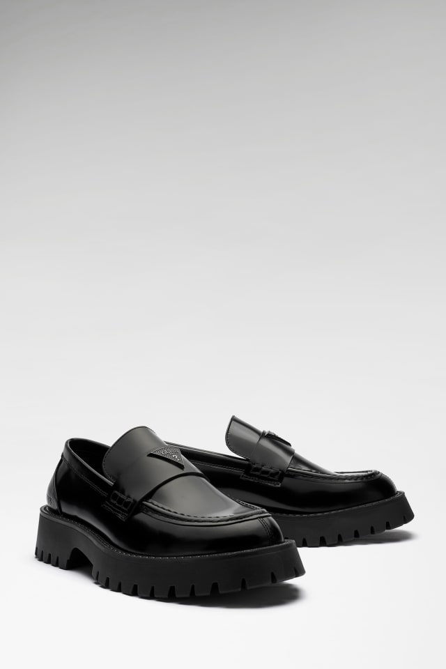 GUESS® Gorizia deri karışımlı mokasen Erkek