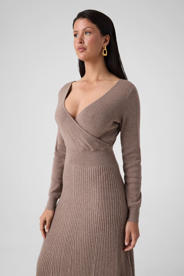 Vestido midi Marciano em mistura de cashmere