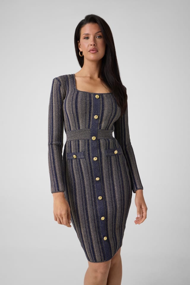 Vestido curto Marciano em lurex