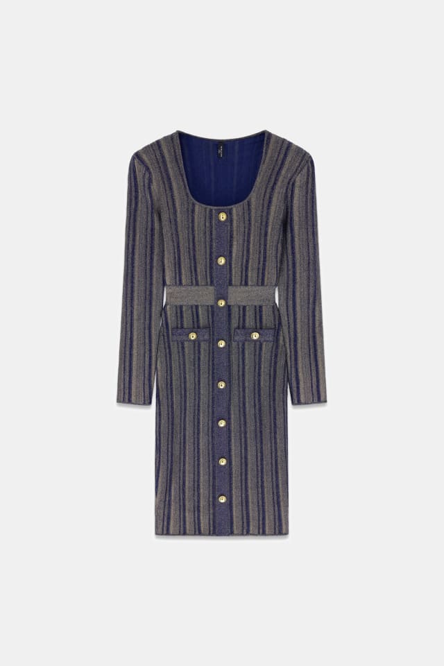 Vestido curto Marciano em lurex