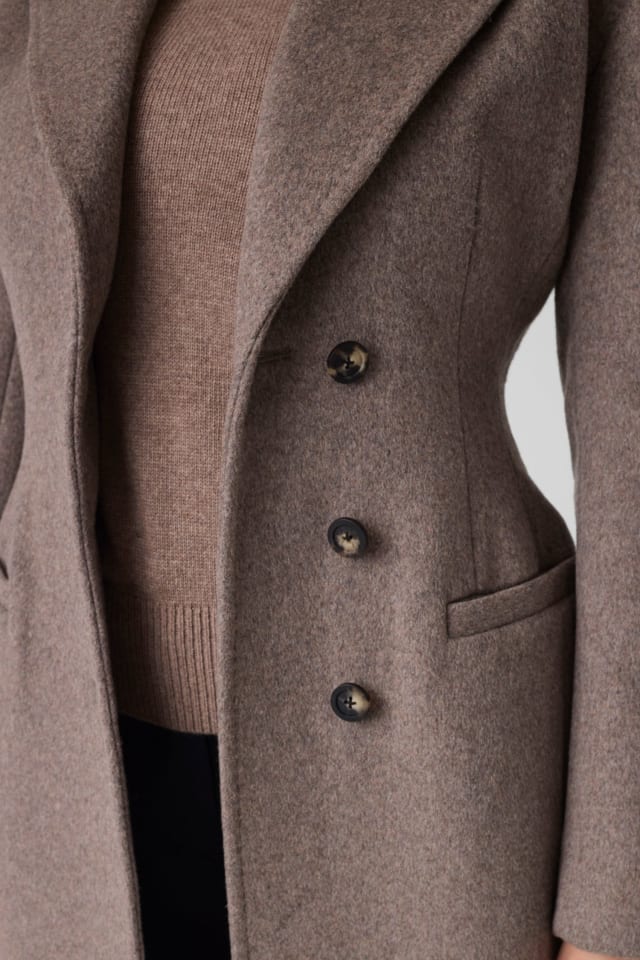 Manteau long Marciano en laine mélangée