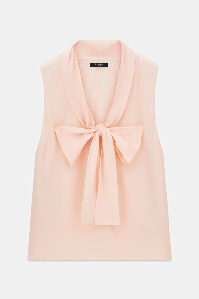 Blusa con detalle de foulard Marciano