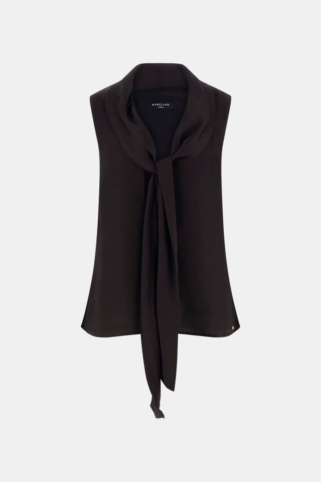 Blusa con detalle de foulard Marciano