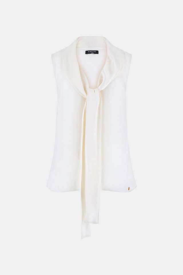 Blusa con detalle de foulard Marciano