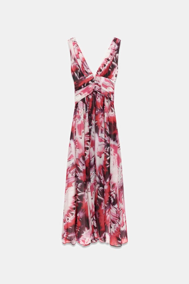 Vestido largo con estampado floral Marciano